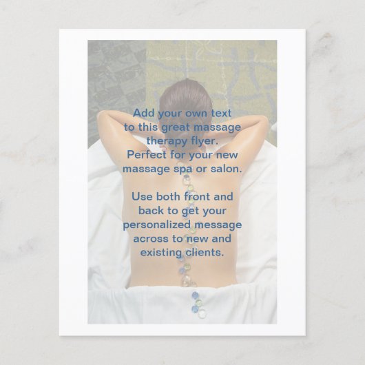 Beach Glass Stones Massage Foto Flyer (Vorne)