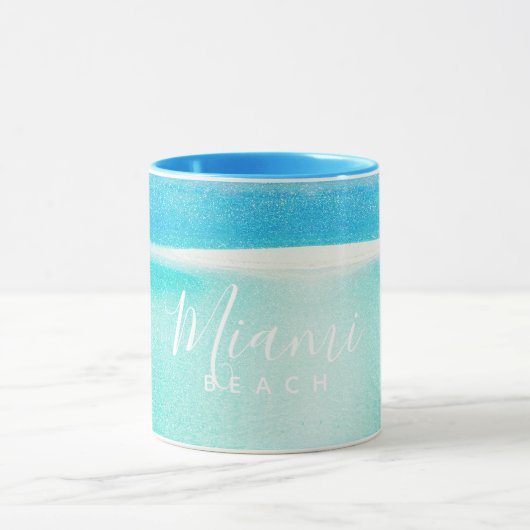 Beach Glitzer Sparkling Sand Ocean Miami Tasse (Zentrum)