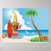 Beach Gnome Art Poster (Vorne)