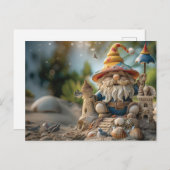 Beach Gnome auf einem Strandtrommel Postkarte (Vorne/Hinten)