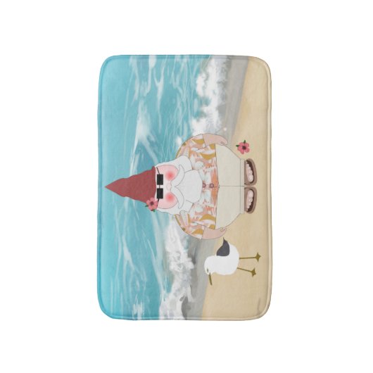 Beach Gnome Bathmat Badematte (Vorderseite Vertikal)