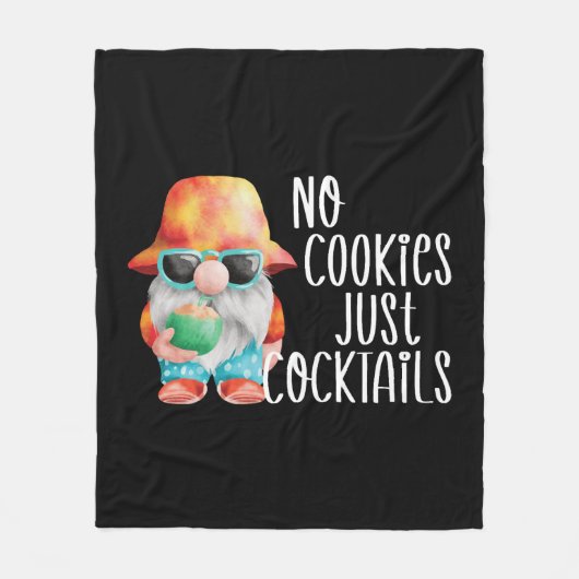 Beach Gnome No Cookies Tropical Fleecedecke (Vorderseite)