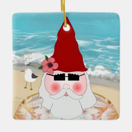 Beach Gnome Ornament (Vorderseite)