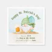 Beach Gnome St Patrick's Day Paper Napkin Serviette (Vorderseite)