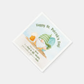 Beach Gnome St Patrick's Day Paper Napkin Serviette (Ecke)