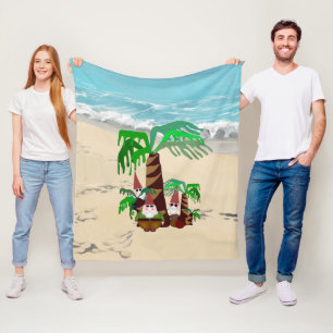 Beach Gnomes Fleece Blanket