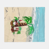 Beach Gnomes Fleece Blanket (Vorderseite (Horizontal))