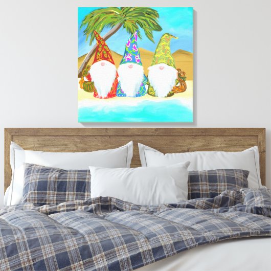 BEACH GNOMES LEINWANDDRUCK (Insitu (Schlafzimmer))
