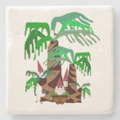Beach Gnomes Stone Untersetzer (Vorderseite)