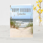 Beach Godmutter Geburtstagskarte Karte (Gelbe Blume)