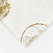Beach-Gold-Muscheln Fleecedecke (Ecke)