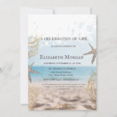 Beach Gold - Muscheln zum Leben Einladung (Vorderseite)