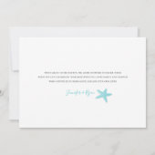 Beach Gold Sparkle wir mit Foto Wedding in Einladung (Rückseite)