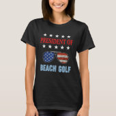 Beach Golf Accessories USA Flag Beach Saying T-Shirt (Vorderseite)