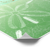 Beach Good Idea Blue Green Starfish Art Poster (Ecke)