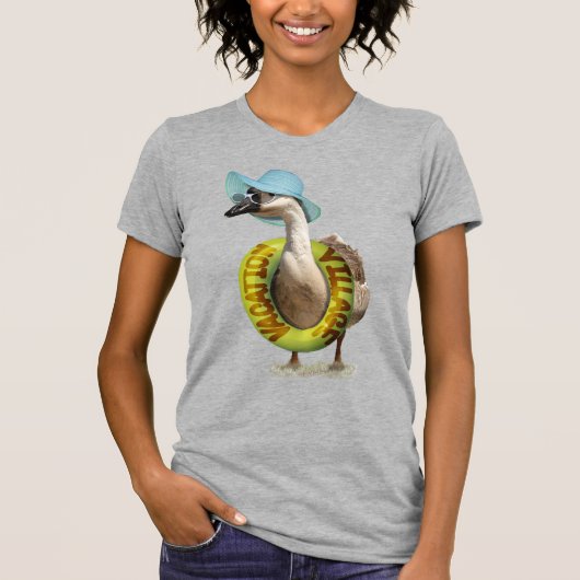 Beach Goose mit Summer Hat T-Shirt (Vorderseite)