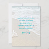 Beach Grad Foto Danke Message Card Einladung (Rückseite)