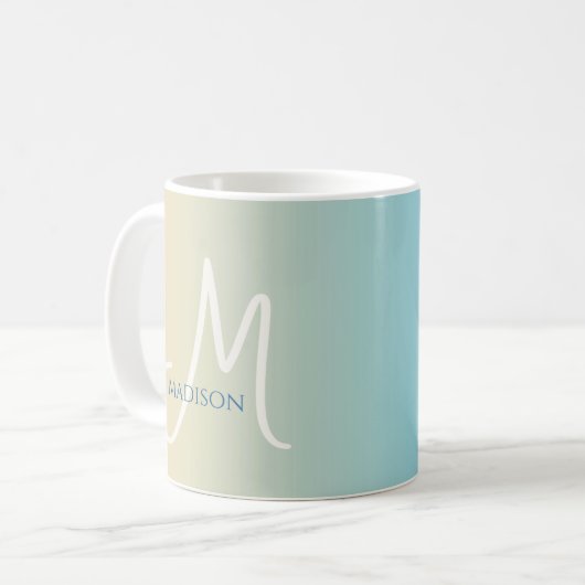 Beach Gradient Monogram  Kaffeetasse (Vorderseite Links)