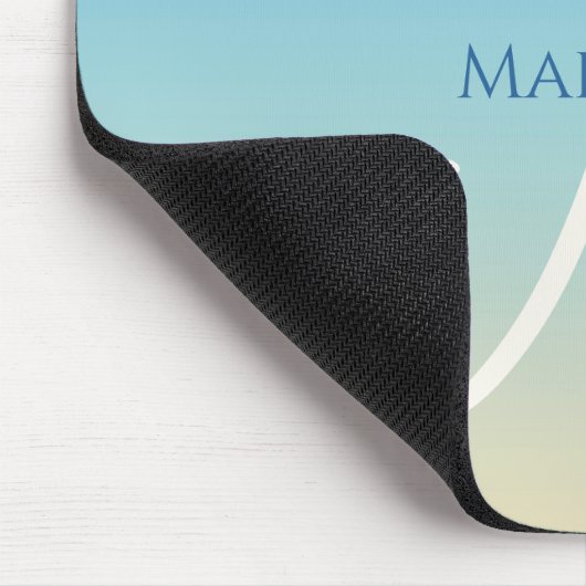 Beach Gradient Monogram  Mousepad (Ecke)