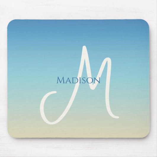 Beach Gradient Monogram  Mousepad (Vorne)