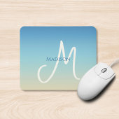 Beach Gradient Monogram  Mousepad
