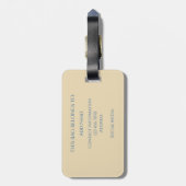 Beach Gradient Monogram Name  Gepäckanhänger (Rückseite vertikal)