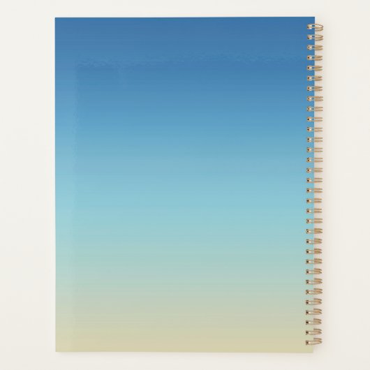 Beach Gradient Monogram  Planer (Rückseite)