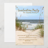 Beach Graduation Party Einladung (Vorne/Hinten)