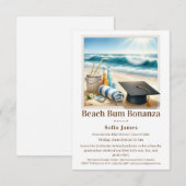 Beach Graduation Party Invitation Einladung (Vorne/Hinten)