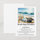 Beach Graduation Party Invitation Einladung (Vorne/Hinten)