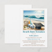 Beach Graduation Party Invitation Einladung (Vorne/Hinten)