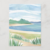 Beach Grass Bay | Meeresküste Postkarte (Vorderseite)