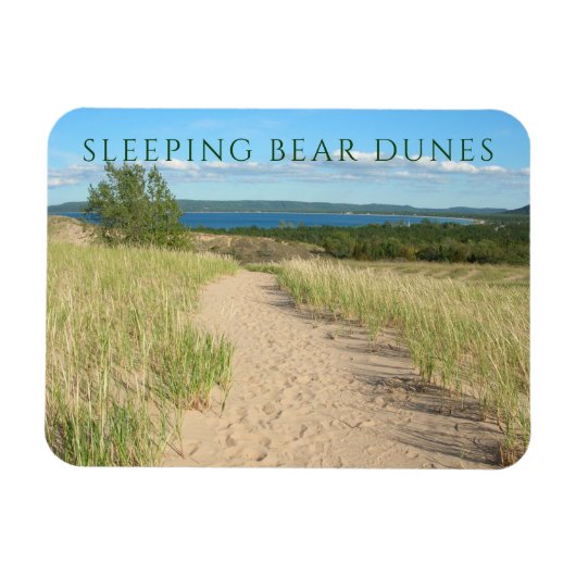 Beach Grass, Sand, Bärenwanderweg, Michigan Magnet (Horizontal)