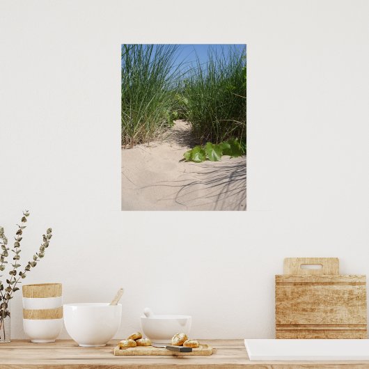 Beach Grass, Warren Dunes, MI Poster (Küche)