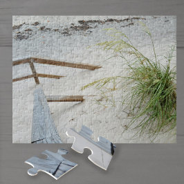 Beach Grass White Sand Dune Beach Fotografie Puzzle