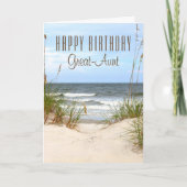 Beach Great-Aunt Birthday Karte (Vorderseite)