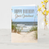 Beach Great Grandaunt Geburtstagskarte Karte (Gelbe Blume)