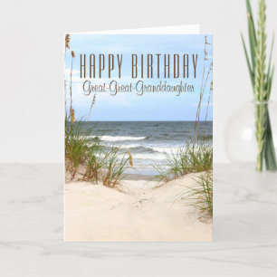 Beach Great-Great-Grandtochter Geburtstagskarte Karte