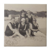 Beach Group 1920 Vintages Foto Fliese (Vorderseite)