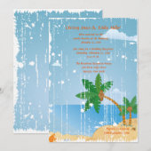 Beach Grunge Einladung Custom (Vorne/Hinten)