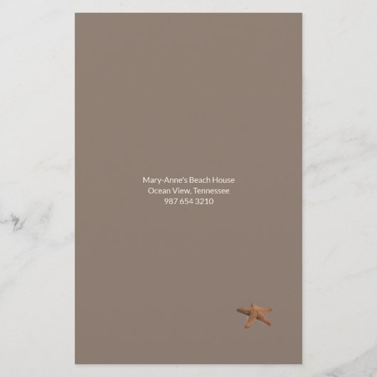 Beach Guest House Flyer (Hinten)