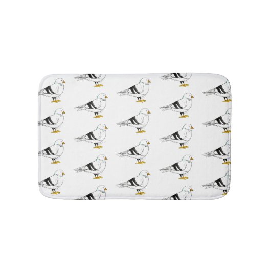 Beach Gull Seagull New York City Pigeon Bird Badematte (Vorderseite)