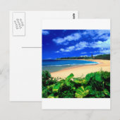 Beach Haena Kauai Hawaii Postkarte (Vorne/Hinten)