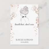 Beach Hair Bachelorette Scrunchie Holder Begleitkarte (Vorderseite)