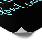 Beach Hair Don't Care - Cute Funny Summer Vacation Poster (Ecke)