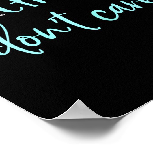 Beach Hair Don't Care - Cute Funny Summer Vacation Poster (Ecke)