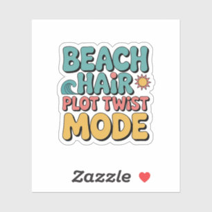 Beach Hair Plot Drehung Summer Vibes Aufkleber