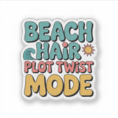 Beach Hair Plot Drehung Summer Vibes Aufkleber (Vorderseite)