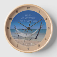 Beach-Hammock (mit/aus anpassbarem Text) Uhr