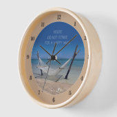 Beach-Hammock (mit/aus anpassbarem Text) Uhr (Winkel)